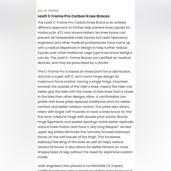 LEATT MOTO GEAR
C FRAME PRO - Picture 2 of 8